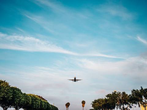 Flying-airplane-plane-landing