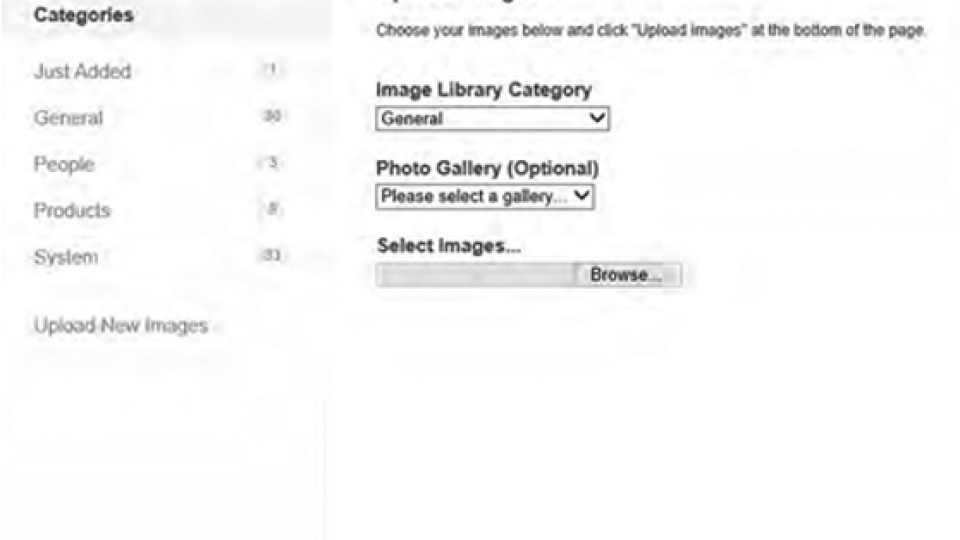 Uploading Images to the Image Library
