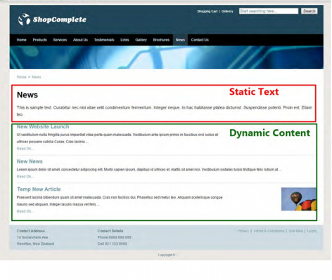 Static and Dynamic Content